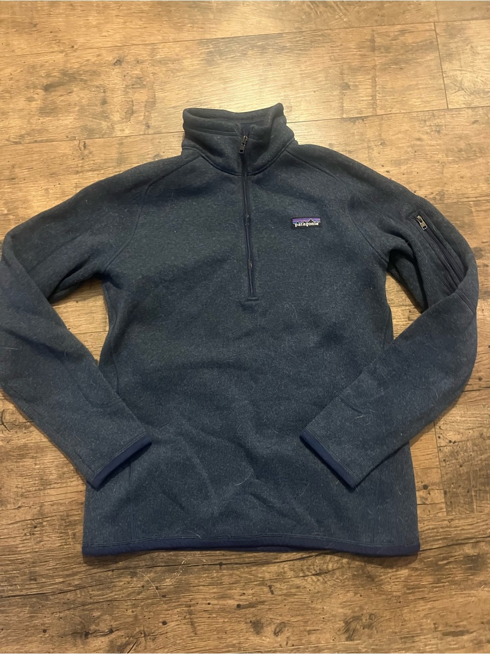 Patagonia Dark Navy Sweater with Logo Patch